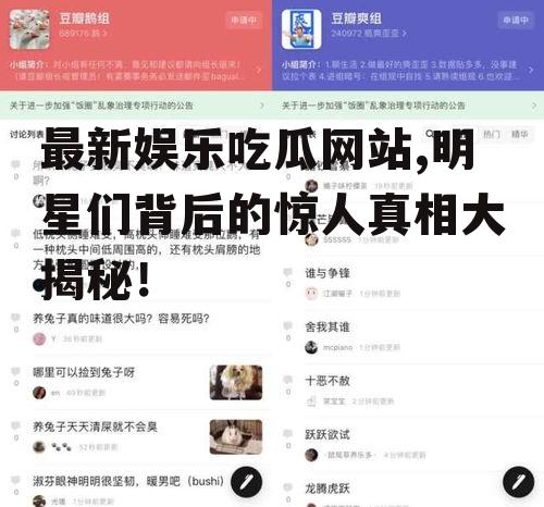 最新娱乐吃瓜网站,明星们背后的惊人真相大揭秘！