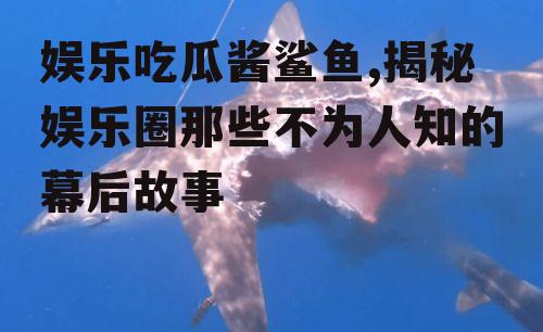 娱乐吃瓜酱鲨鱼,揭秘娱乐圈那些不为人知的幕后故事