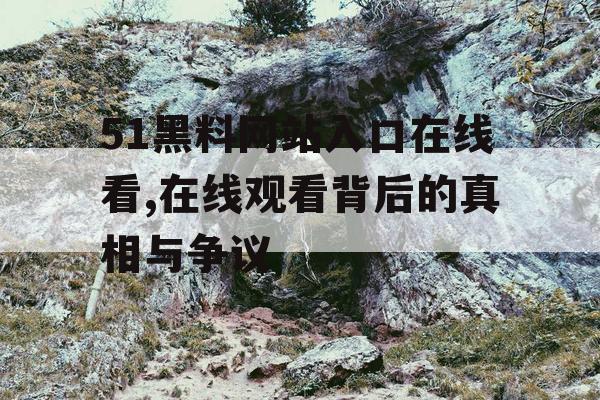 51黑料网站入口在线看,在线观看背后的真相与争议