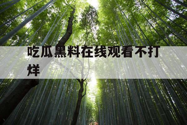 吃瓜黑料在线观看不打烊