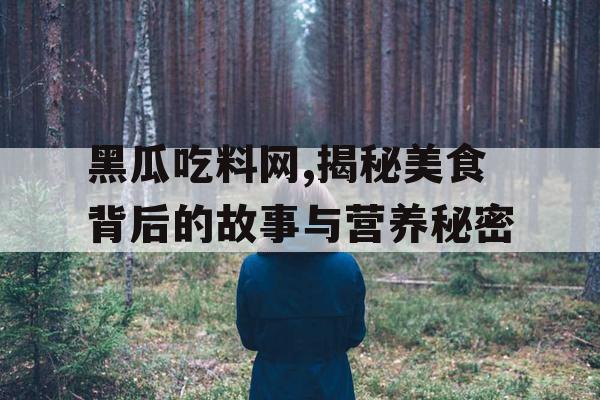 黑瓜吃料网,揭秘美食背后的故事与营养秘密