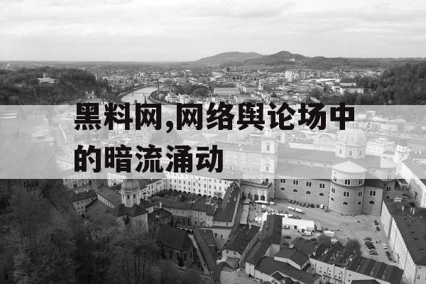 黑料网,网络舆论场中的暗流涌动