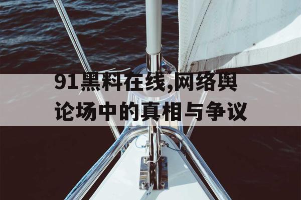 91黑料在线,网络舆论场中的真相与争议