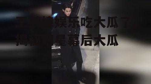 王鹤棣娱乐吃大瓜了,揭秘明星幕后大瓜